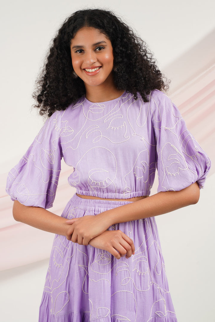 I Do Top- Faces Lilac