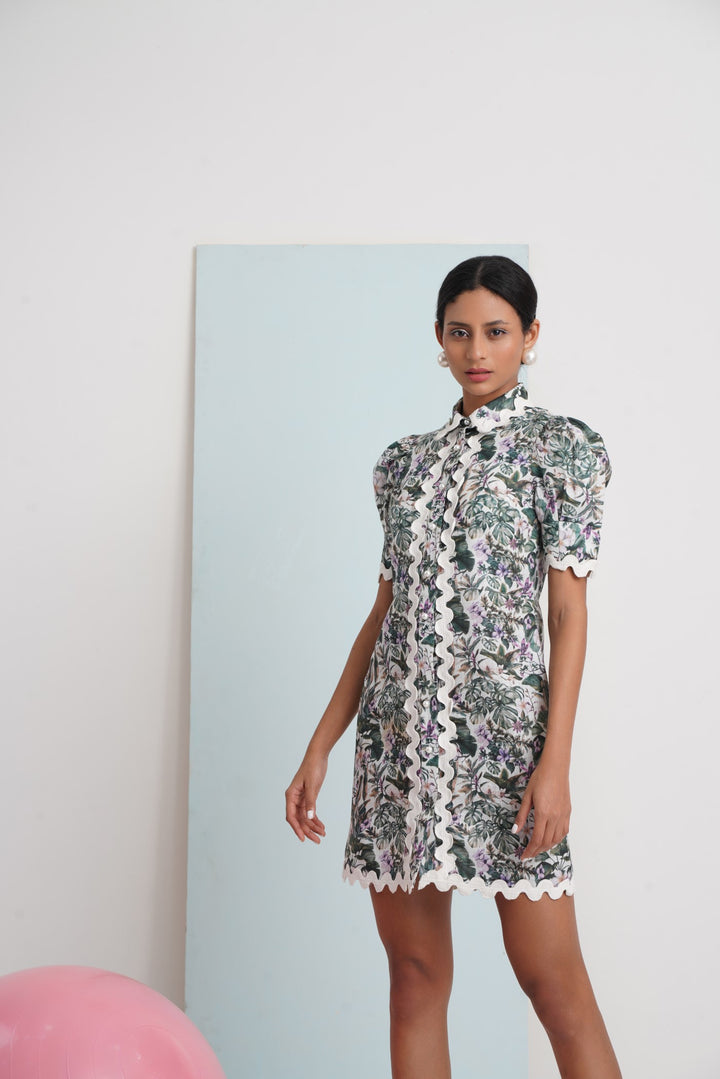 Boss It Up Dress- Jungle