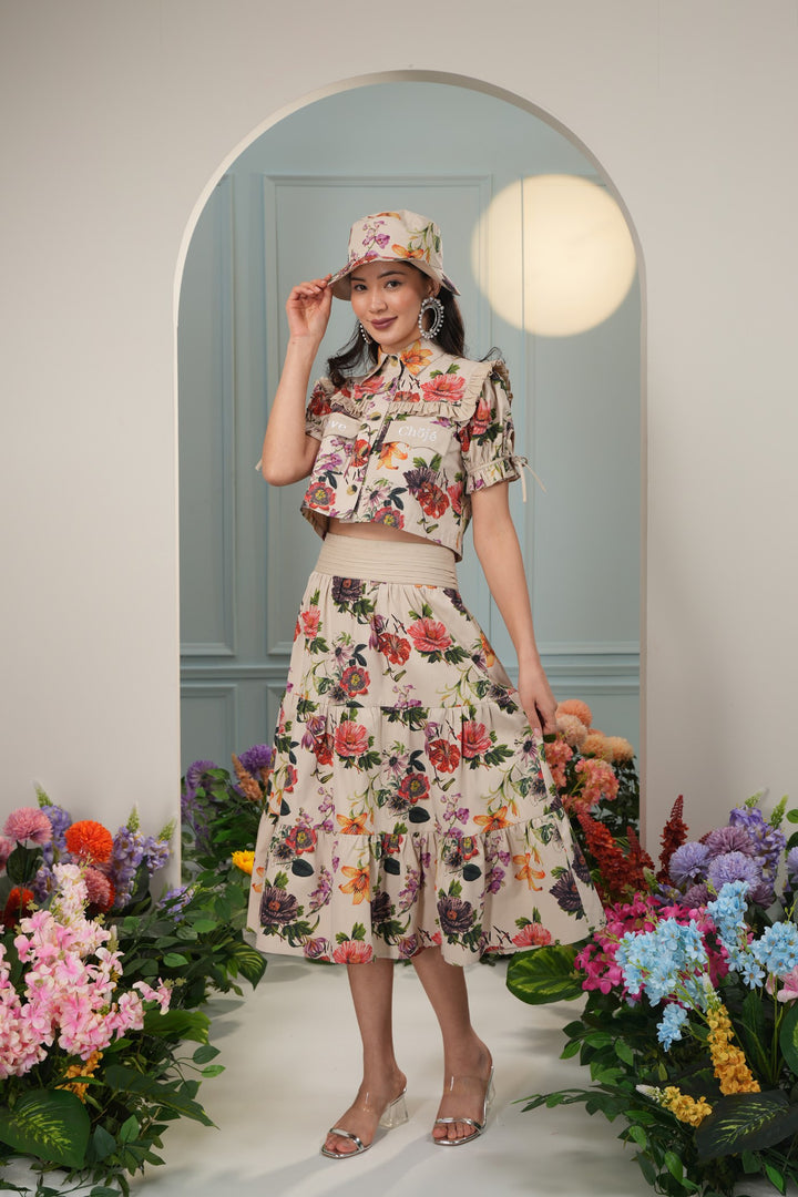 Lolita Top- Botanical Beige