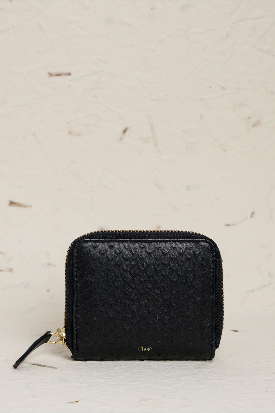 Shaw Zip Around Wallet - Black Scaled