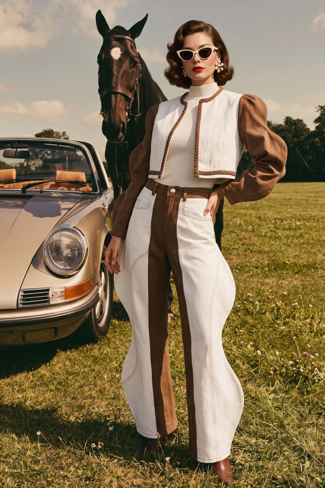 zee zee top - brown