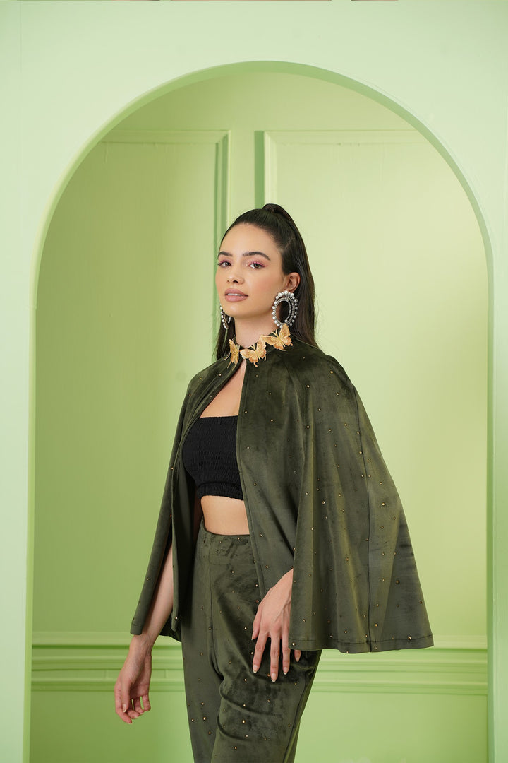 Baker Cape - Olive Green