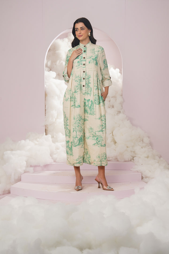 savana jumpsuit- aqua