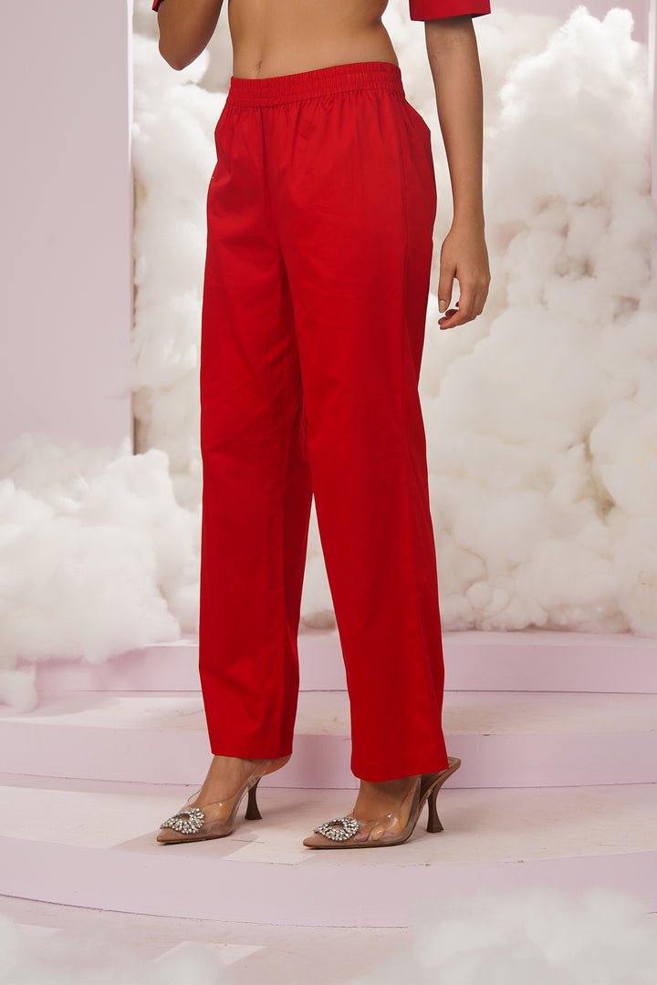 hazel pants- red