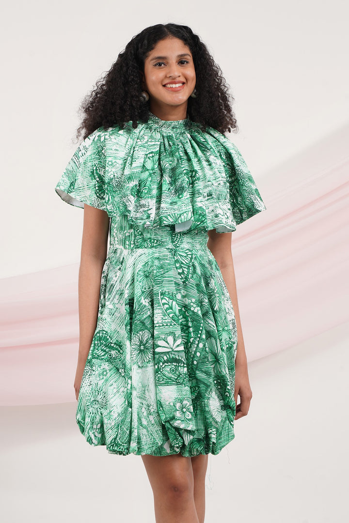 Marry Me Dress - Green Butterfly