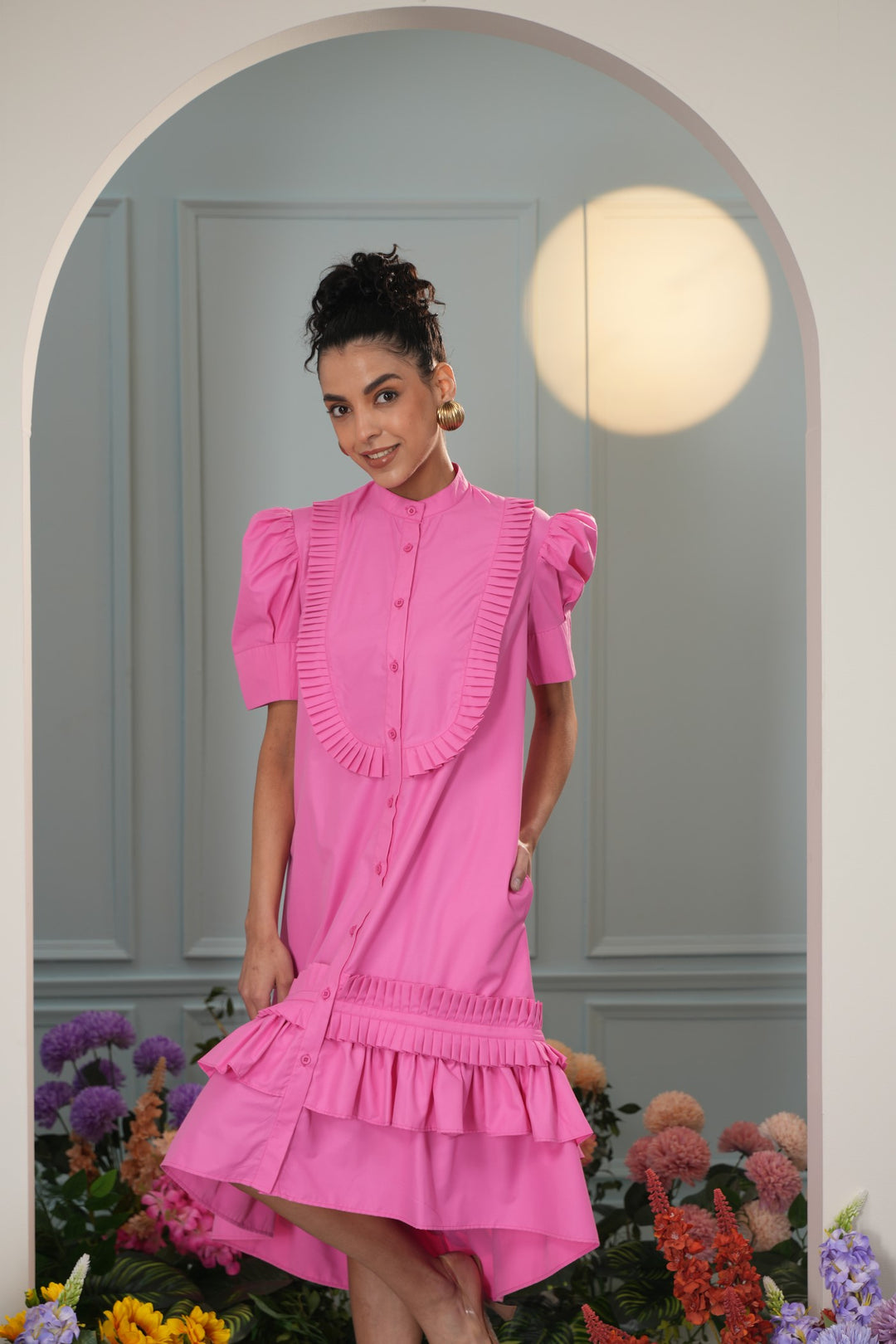 Mayan Dress-Bubblegum