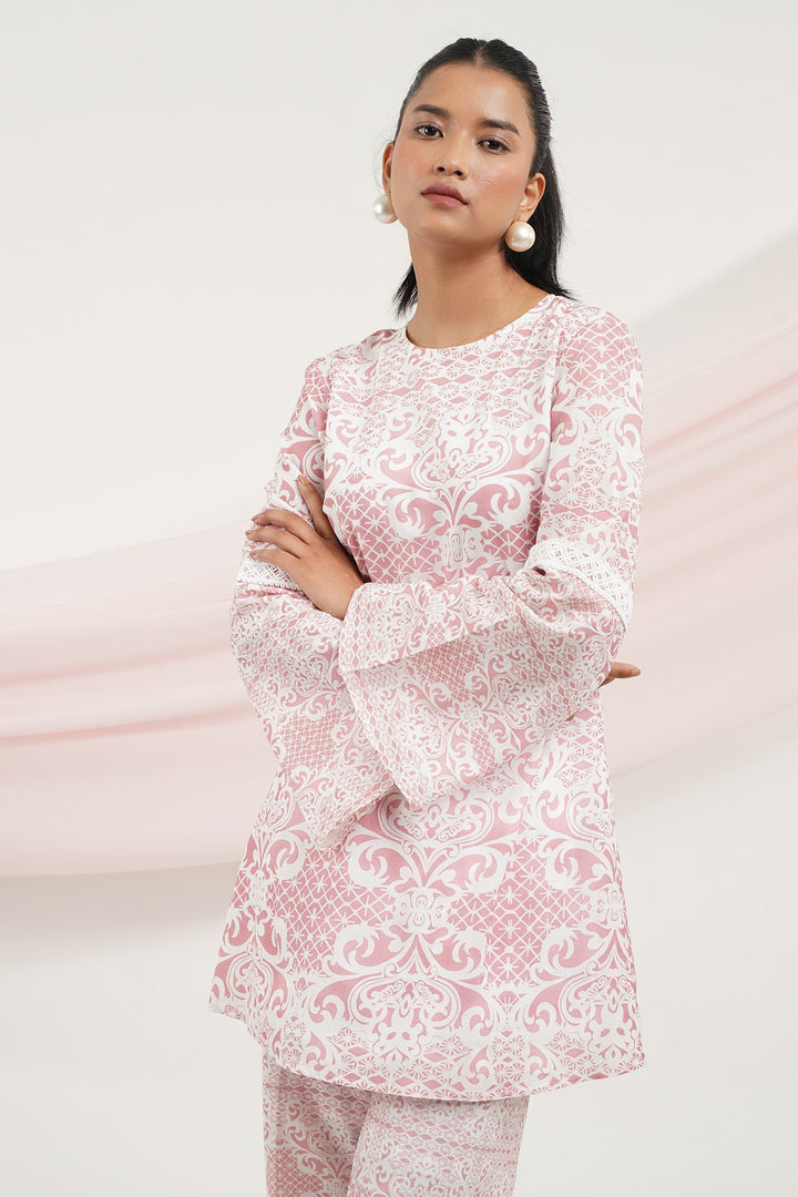 Lady Like Top- Pink Lace