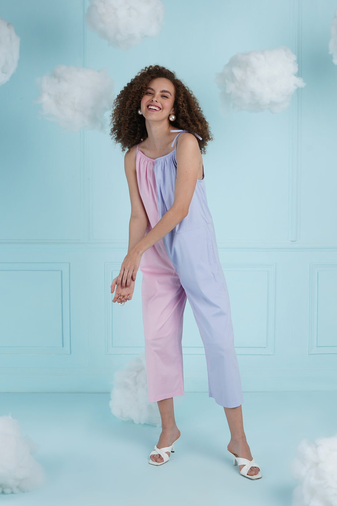 Rob Robin Jumpsuit- Baby Pink And Lilac