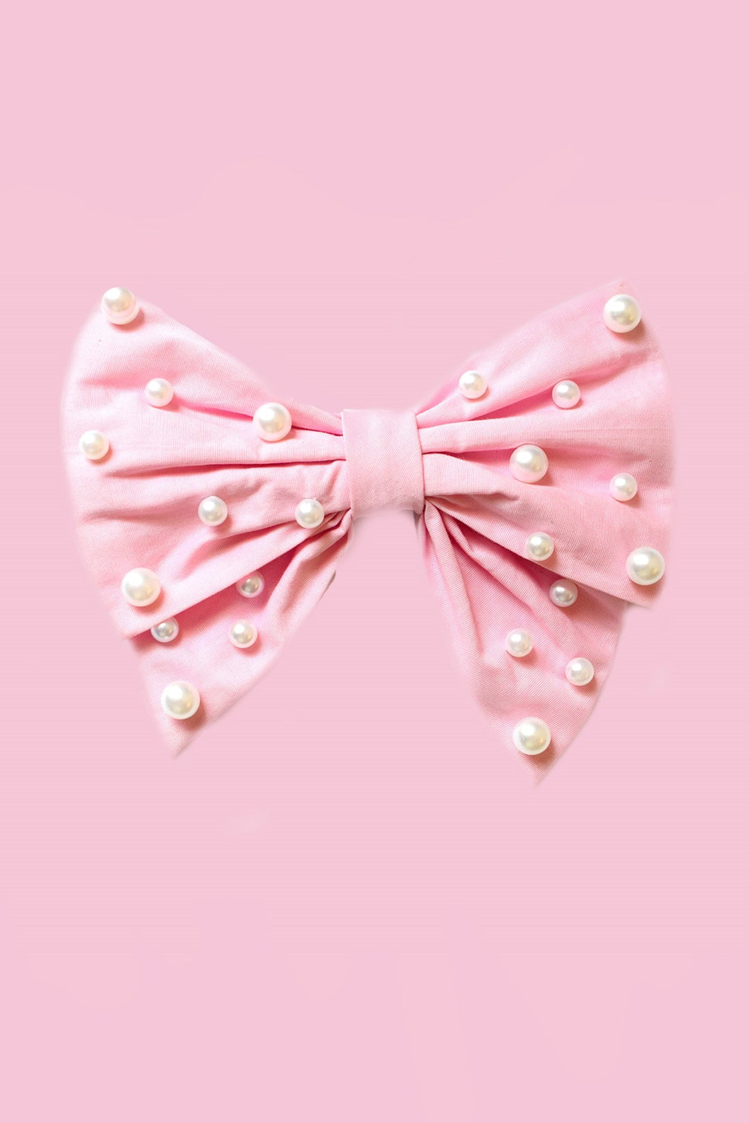 Star Bow- Pearly- Baby Pink