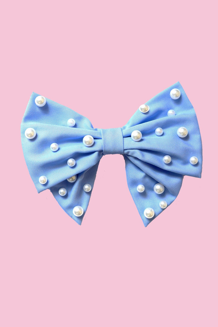 Star Bow- Pearly- Blue