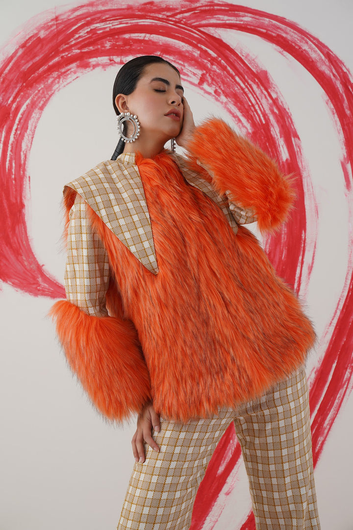 collar jacket- mustard