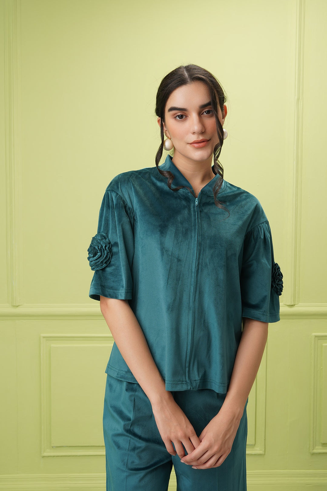 Le Mer Top Jacket Teal