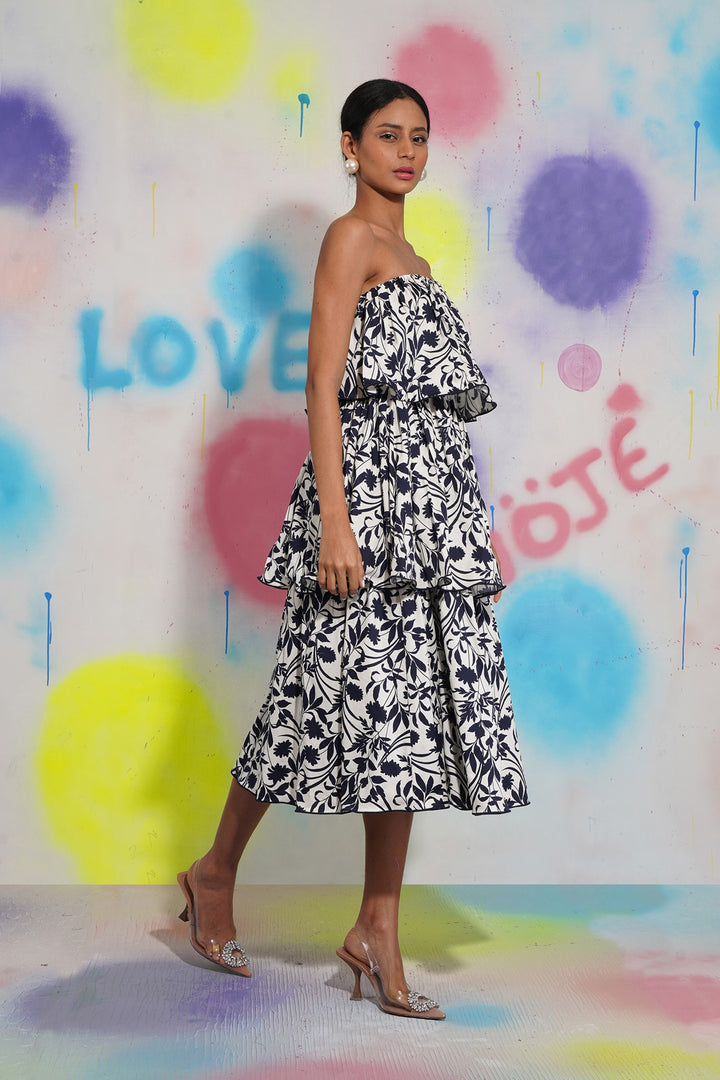 Let's Hang Out Dress- Navy Flower