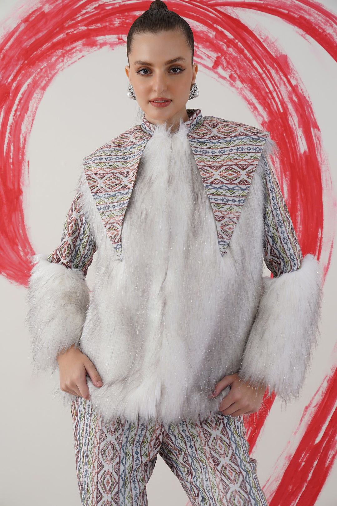 Collar jacket- tapestry