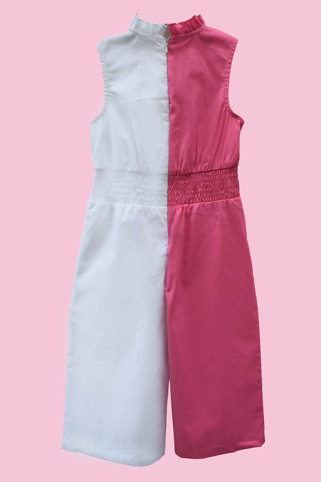 Sim Sim - Kids Jumpsuit- Bubble Gum Pink And White