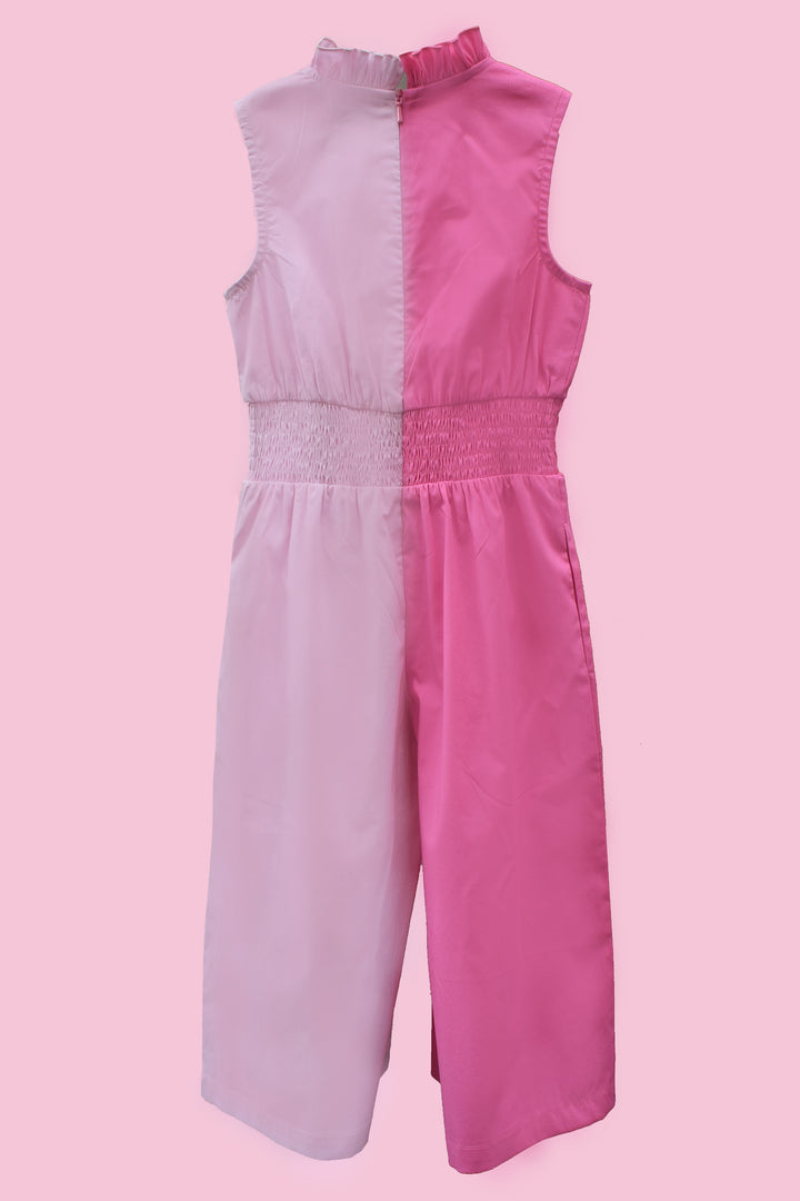 Sim Sim - Kids Jumpsuit- Bubble Gum Pink And Baby Pink