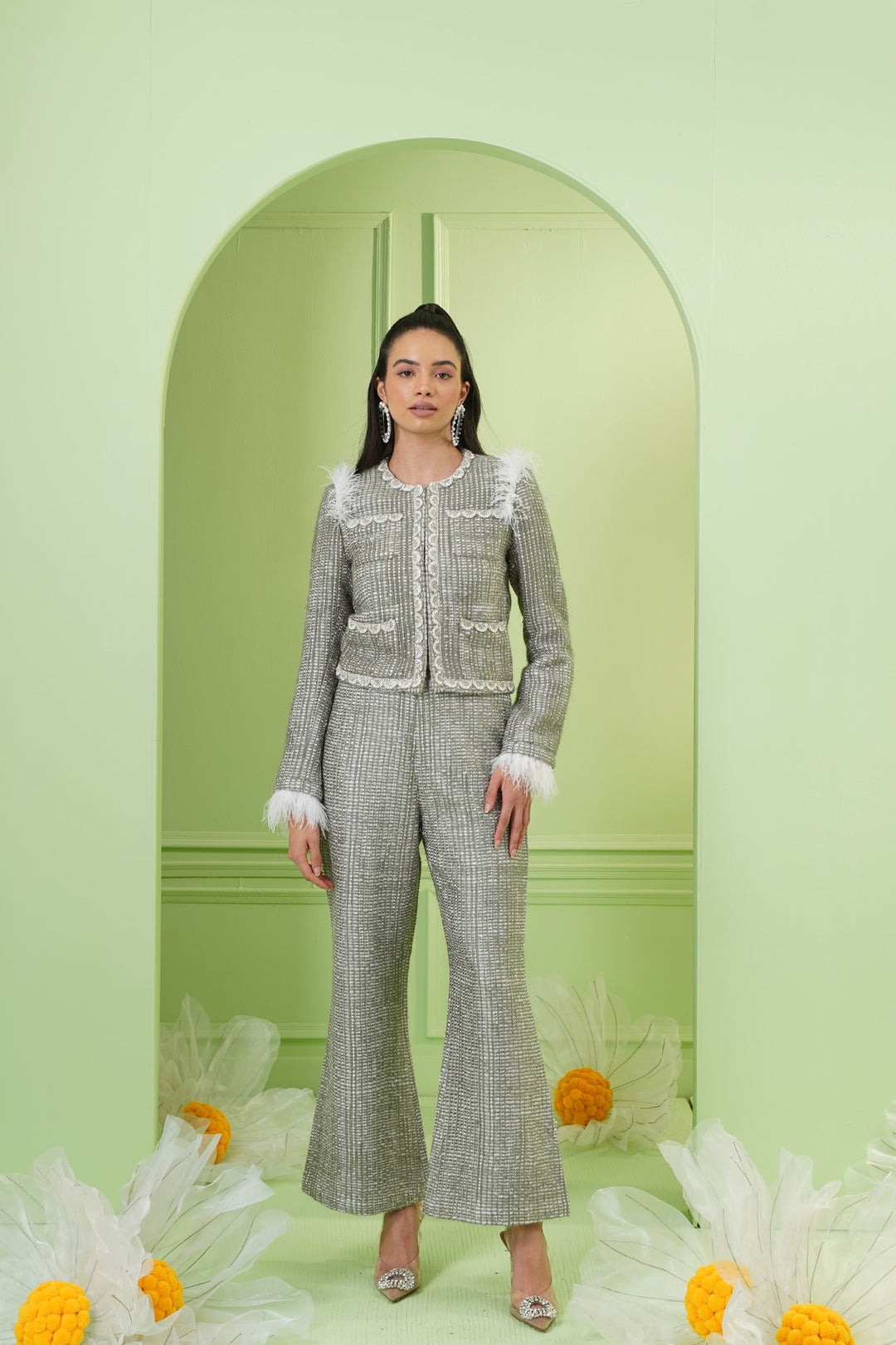 High Five Pants- Silver