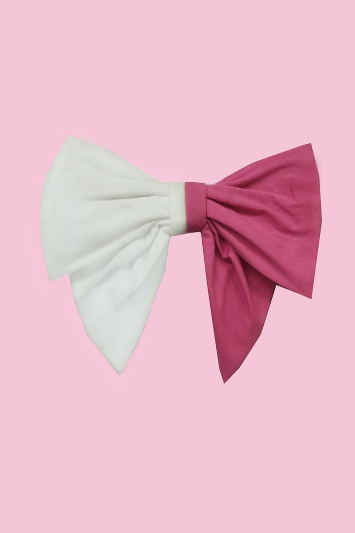 Star Bow - Dual- White And Bubble Gum