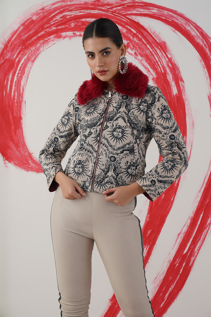 double trouble jacket maroon