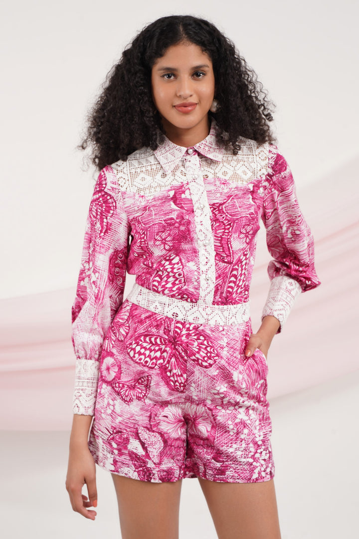 Blammy Shorts- Pink Butterflies