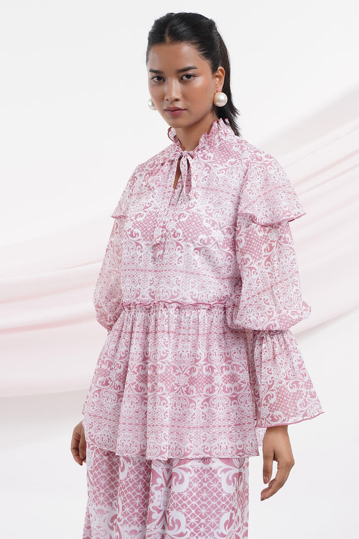 Taki Taki Top- Pink Lace