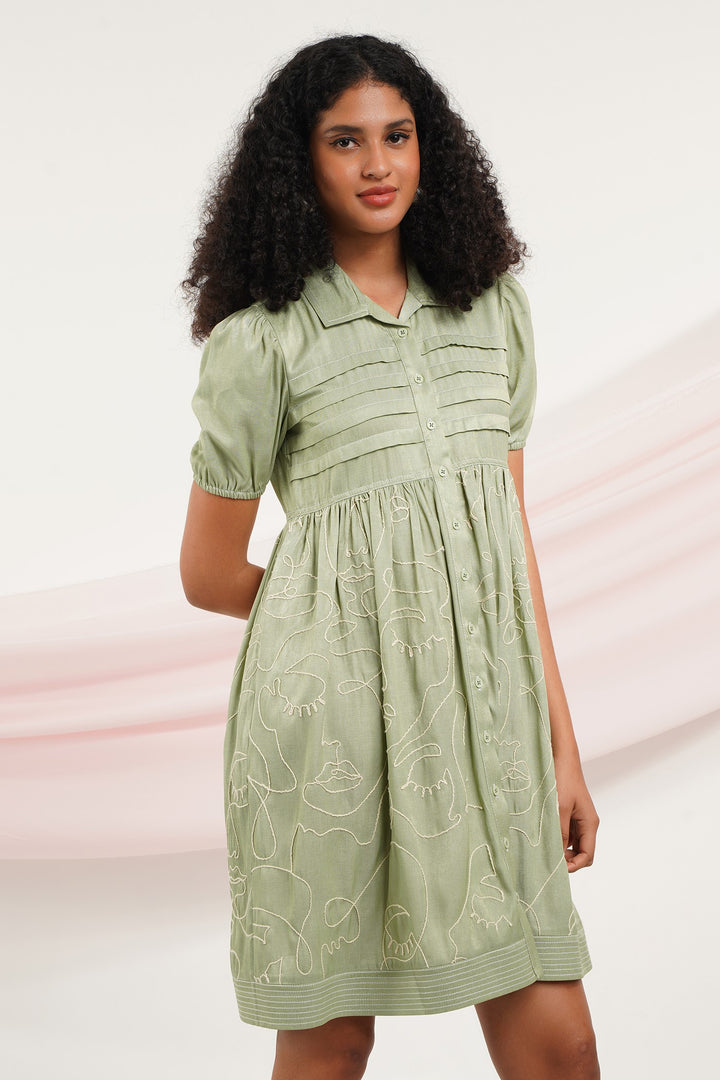 Tia Dress - Pistachio