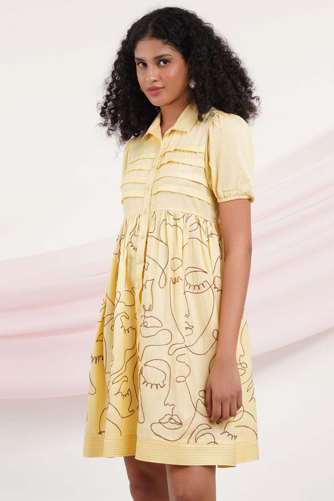Tia Dress - Yellow