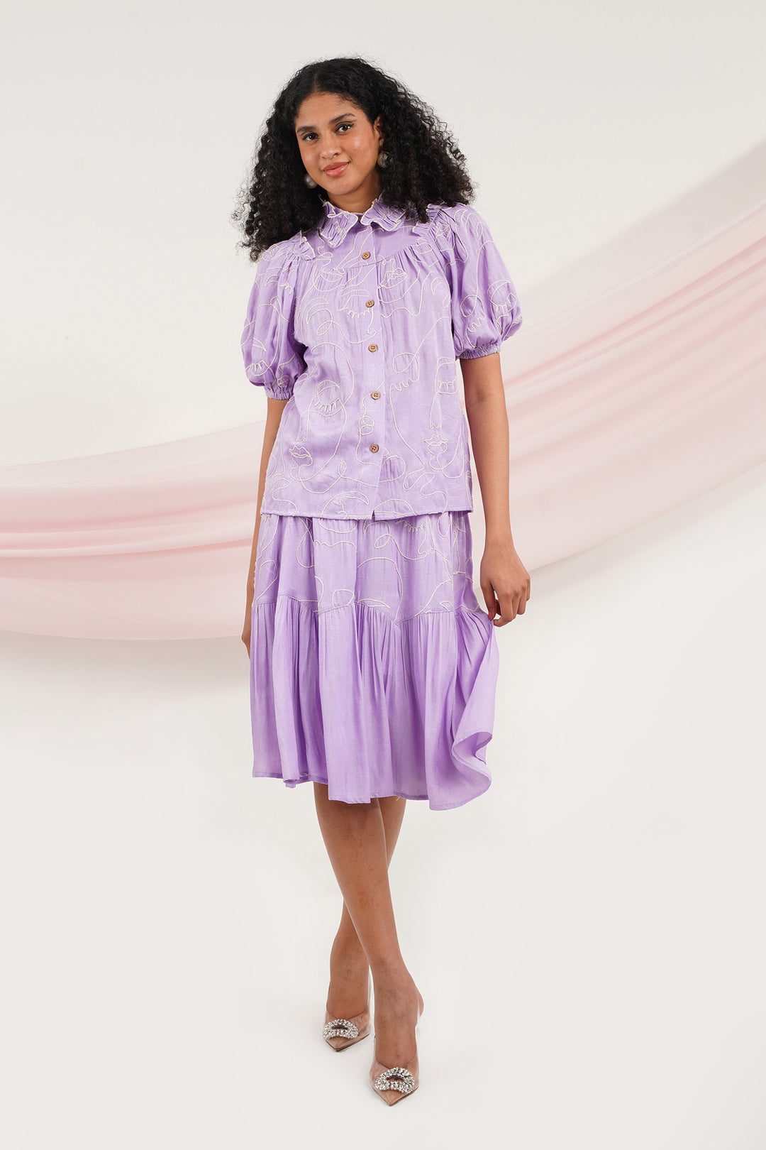 Tip Top Top - Faces Lilac