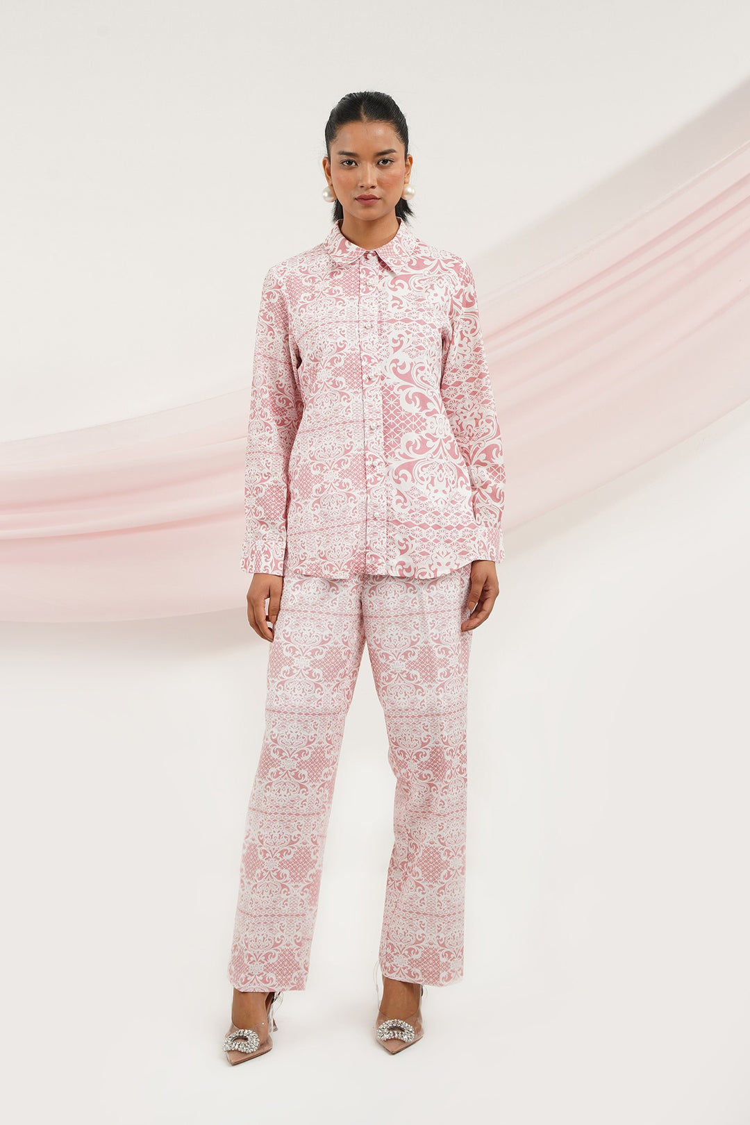 Wing It Pants- Pink Lace