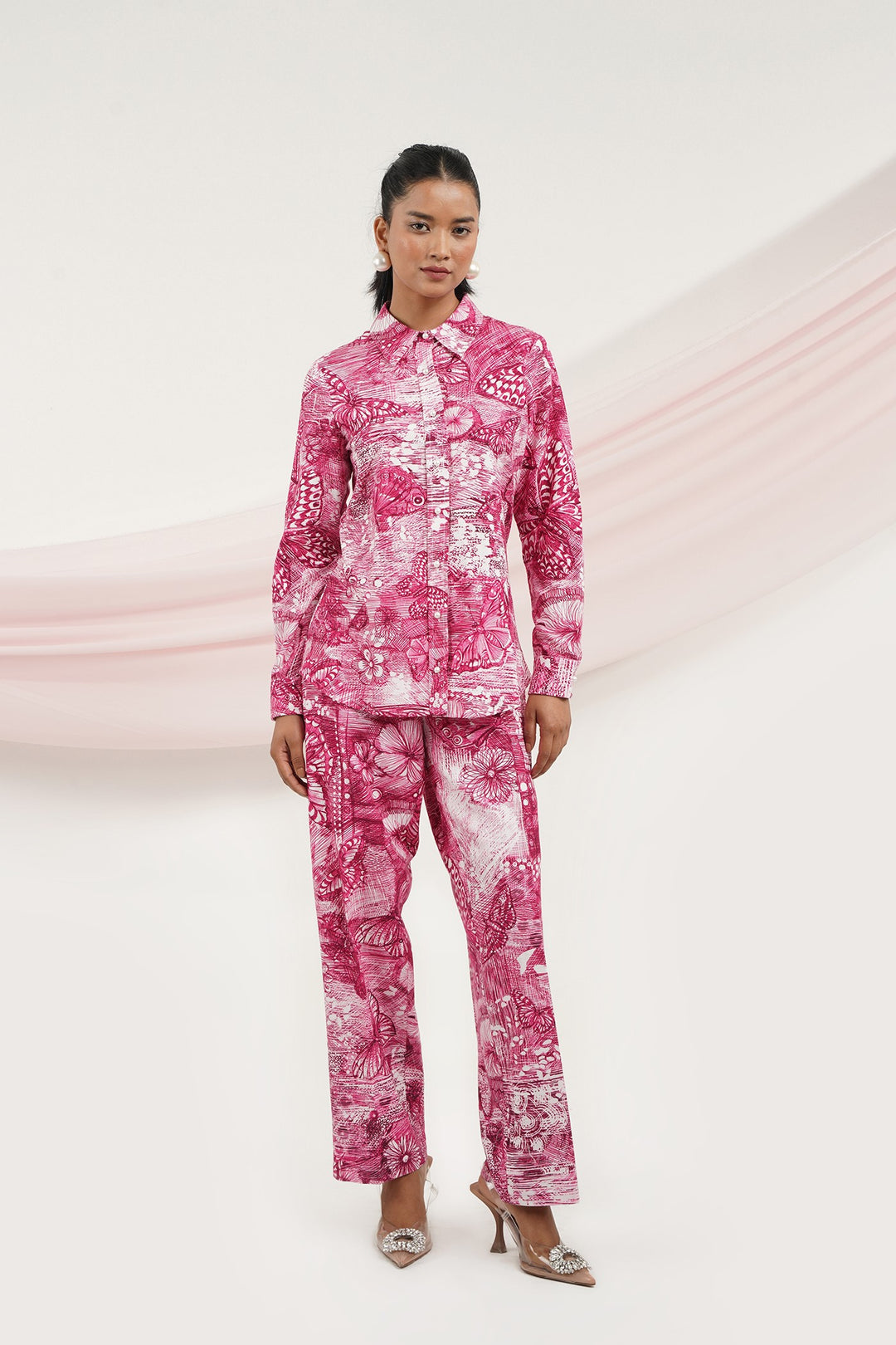 Wing It Pants- Pink Butterfly