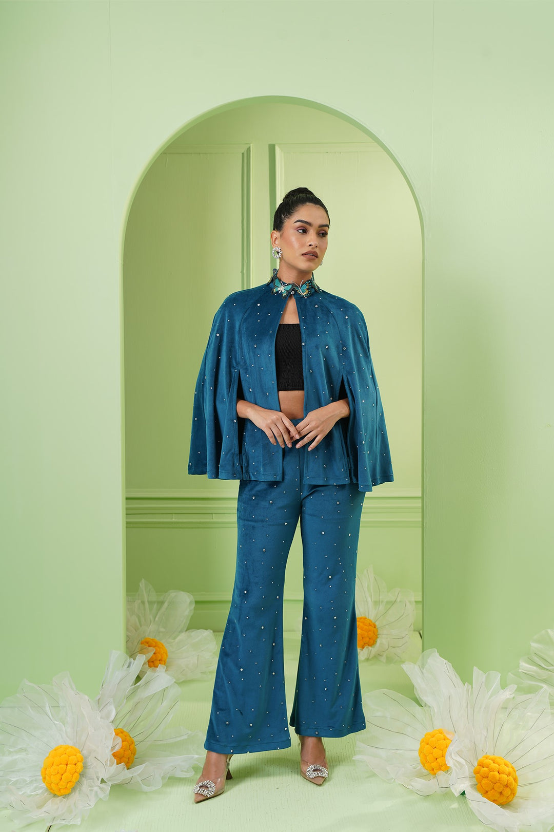 Baker Cape - Teal Blue