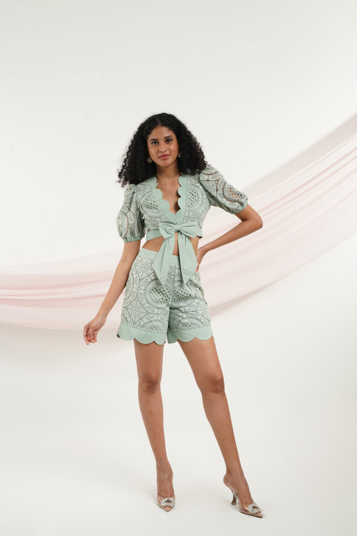 Call Me Babe Shorts - Aqua