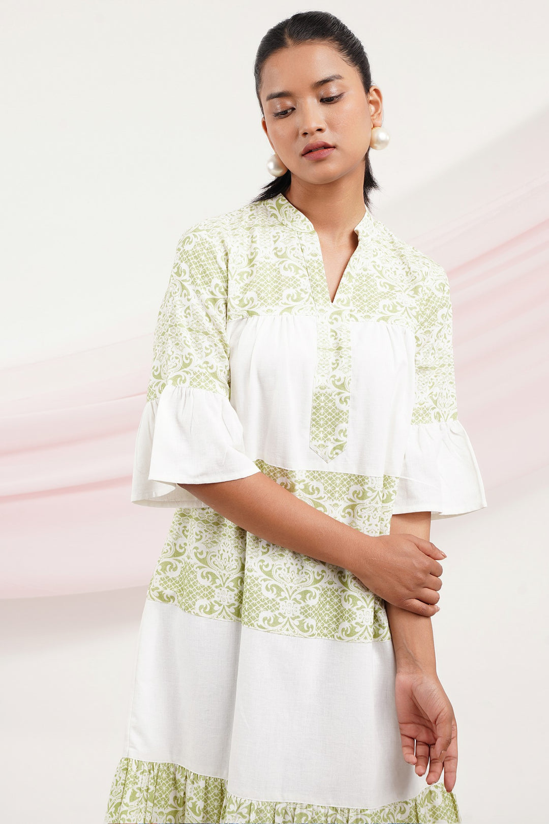 High Tea Dress- Green Lace