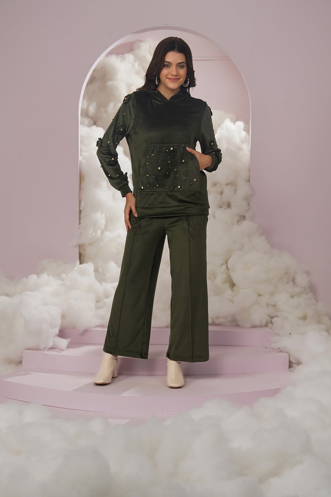 cozy up pants -olive