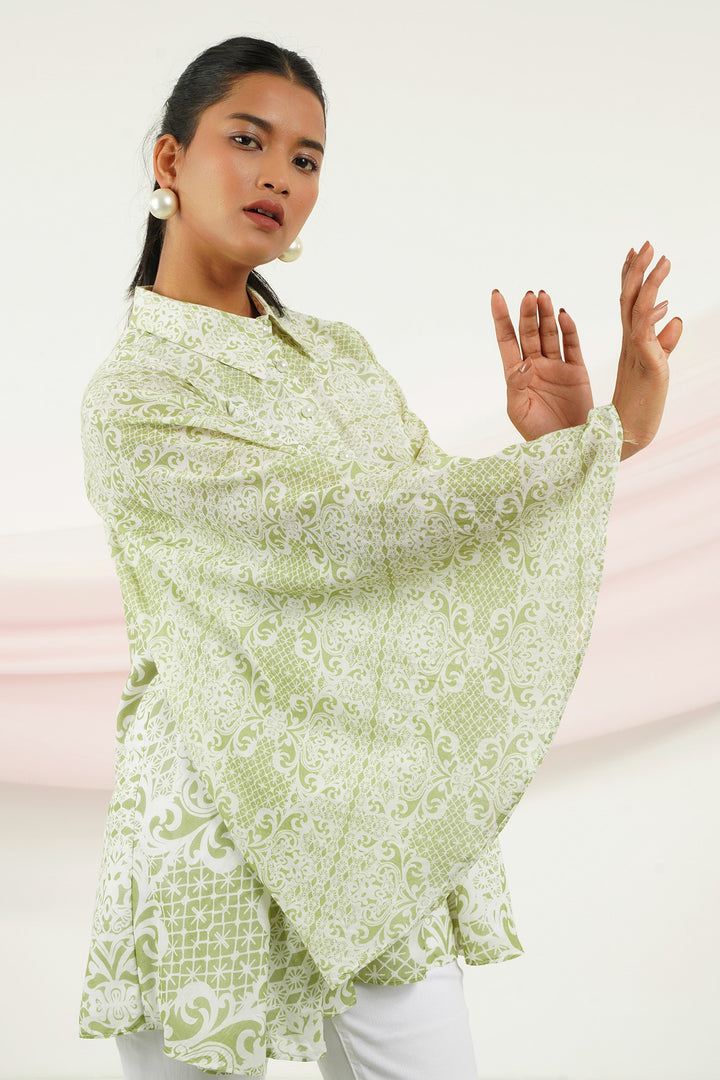 Roothi Top- Green Lace