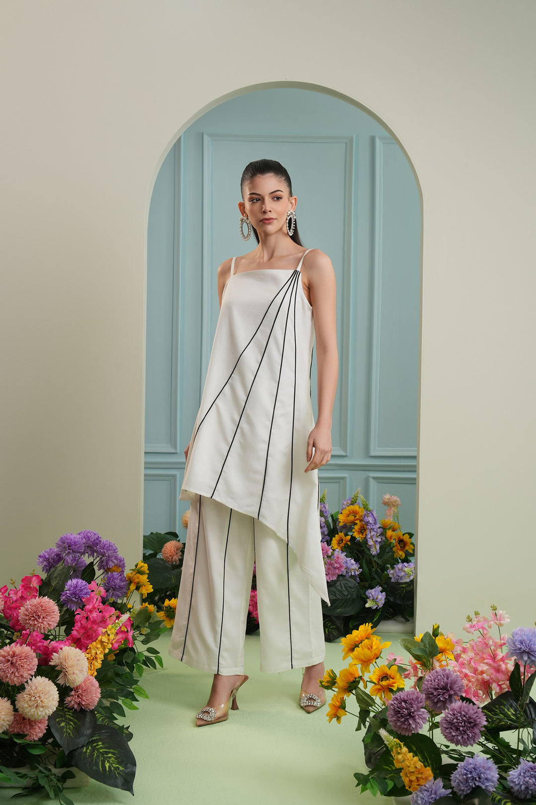 Tapas pants - white and black