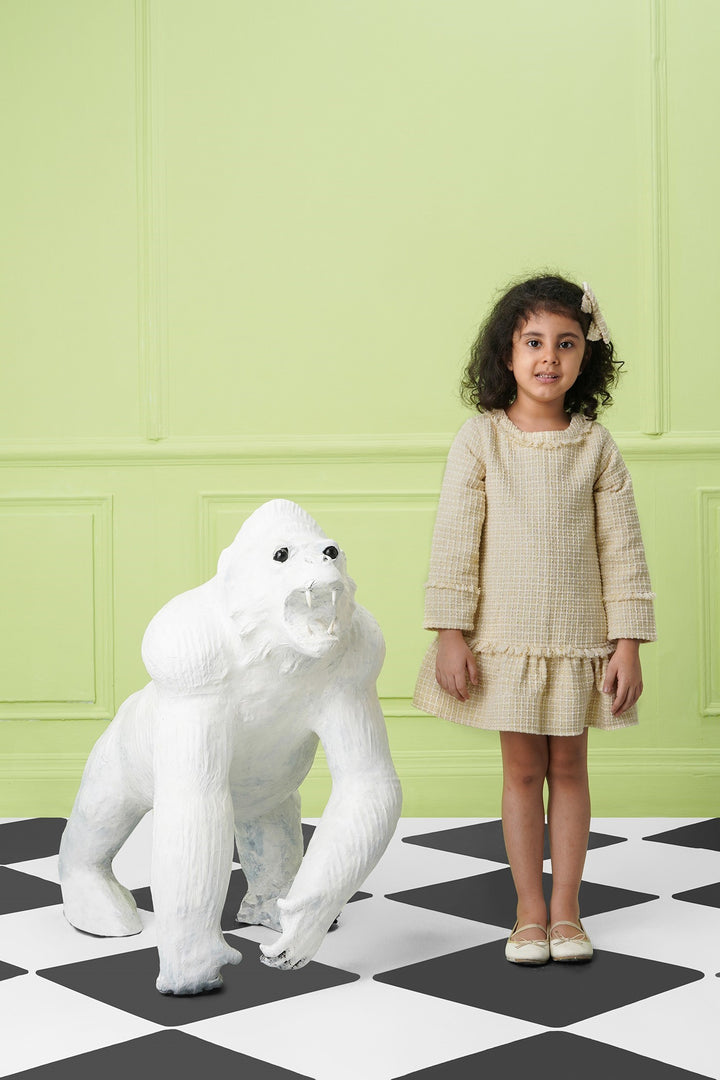 Lady Charlotte Dress - Beige- Kids