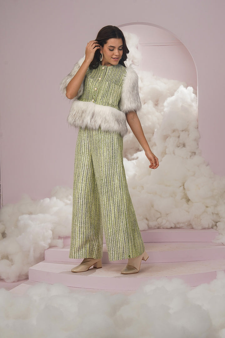 la swiss  pants- Green gold