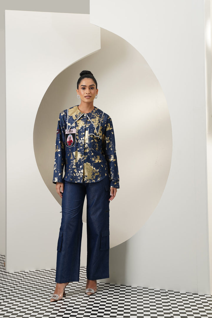 Pingola Shirt- Navy Blue