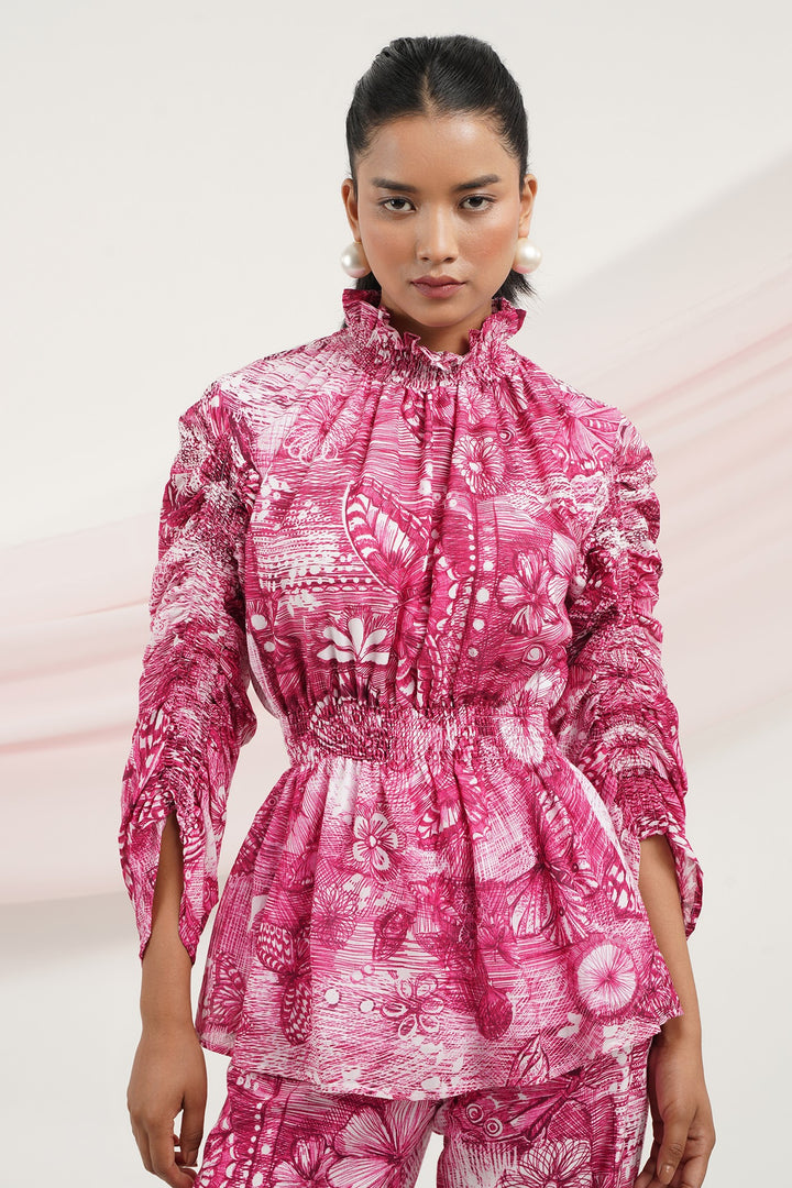 Chase Top- Pink Butterfly