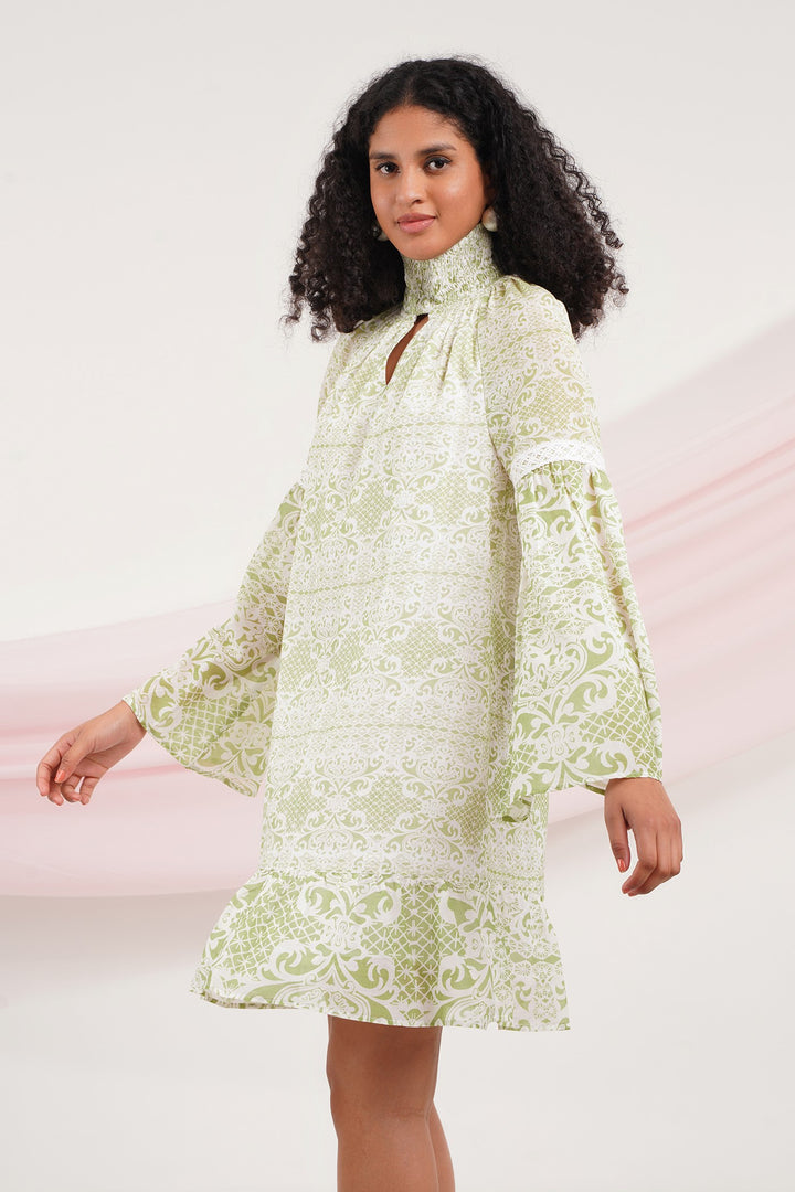 Curizio Dress - Green Lace