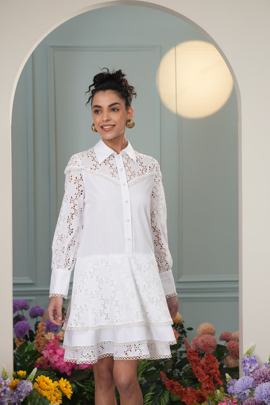 Baby Boo Dress - Floral Cut Out