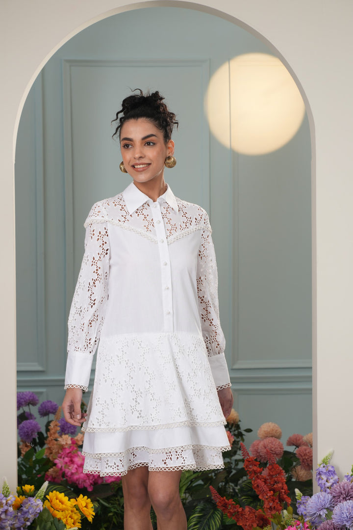 Baby Boo Dress - Floral Cut Out