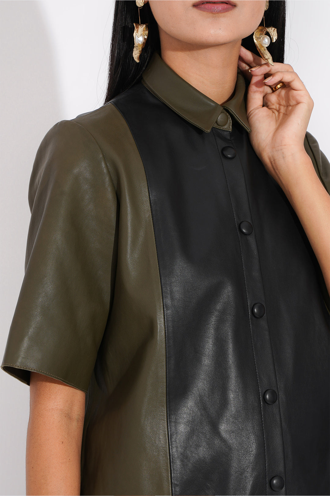 Lolly Dress- Black And Olive