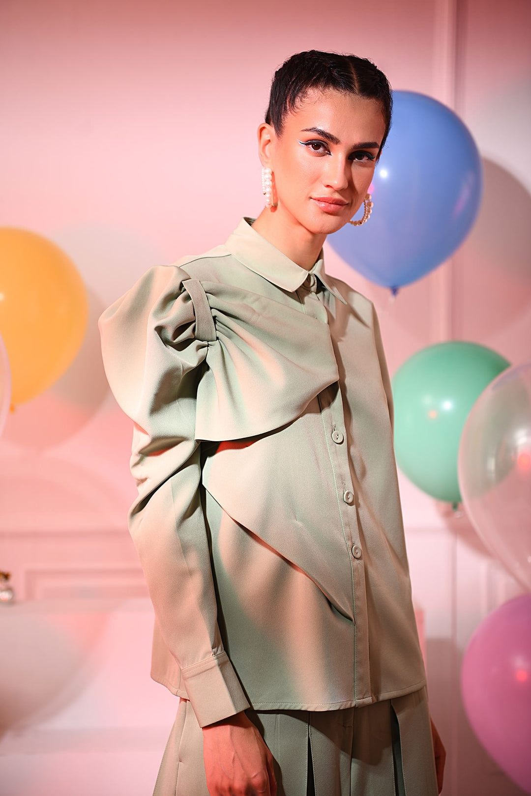 Eveline Top-  Pistachio