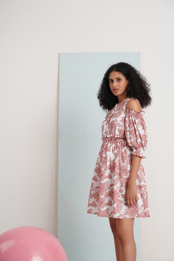 Forever Yours Dress - Brown Flower