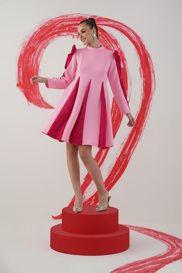 Merci dress - pink and baby pink