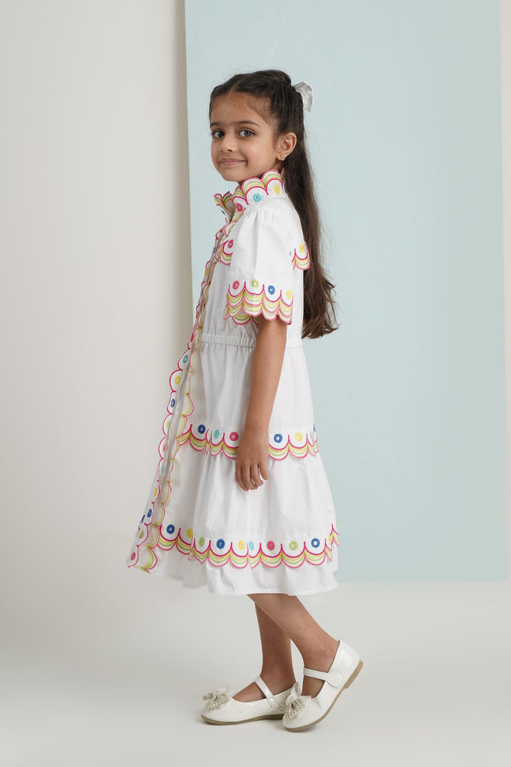 Dilly Dally Dress Kids - White