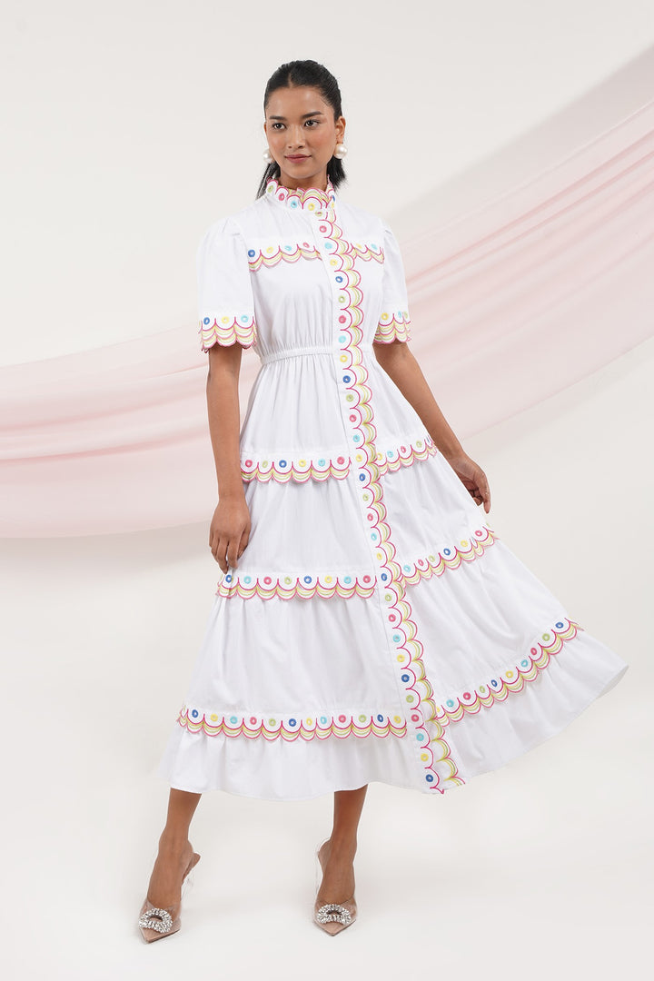 Dilly Dally Dress -White