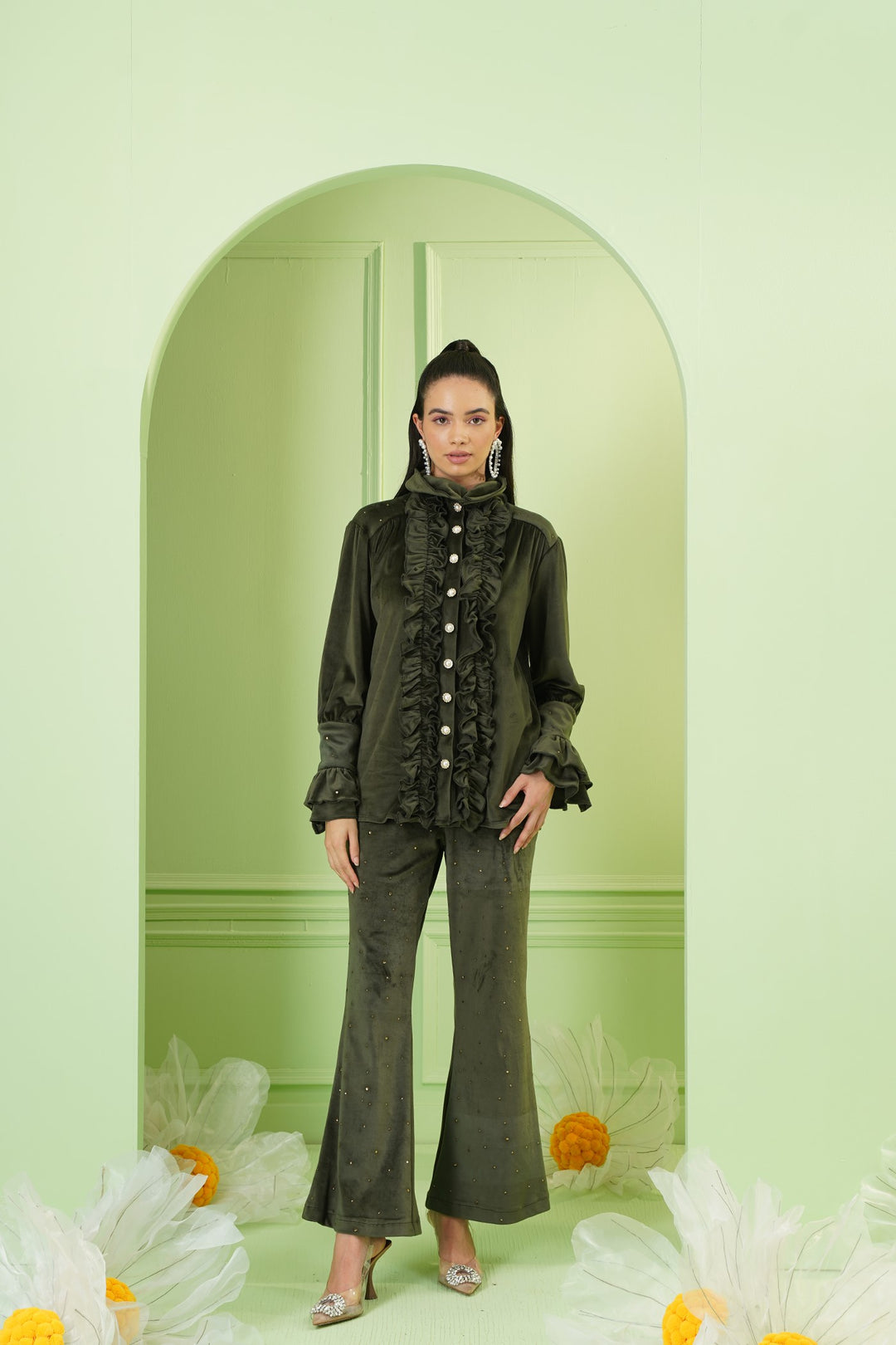 Brandy Top - Olive Green